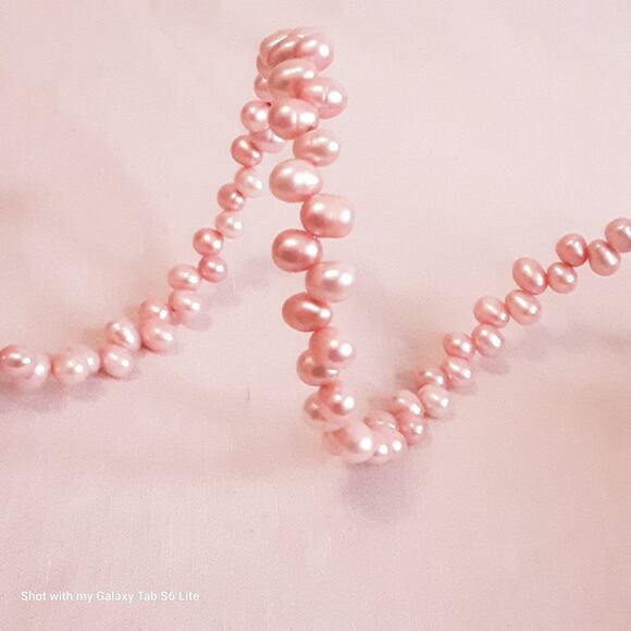 Cotton Candy Pink Pearlesque Beaded Wrap Bracelet - Picture 5 of 8